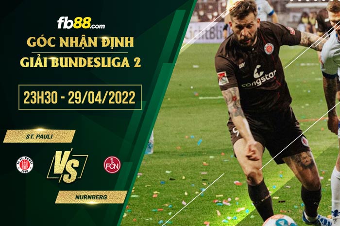 Soi kèo St. Pauli vs Nurnberg 23h30 ngày 29/4/2022