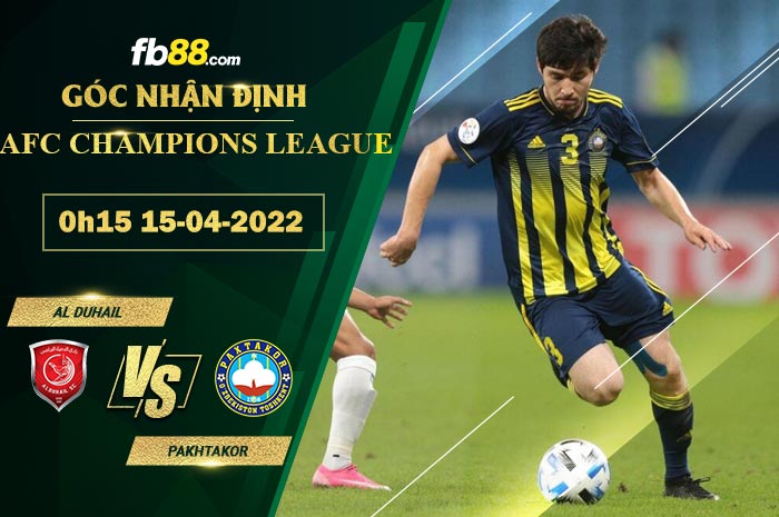 Fb88 soi kèo trận đấu Al Duhail vs Pakhtakor