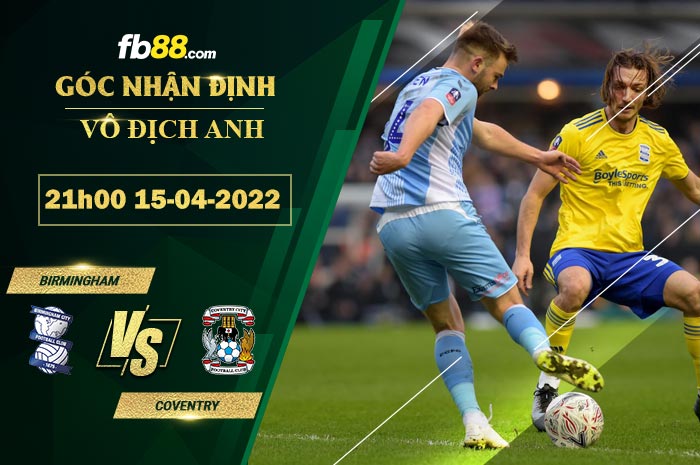 Fb88 soi kèo trận đấu Birmingham vs Coventry