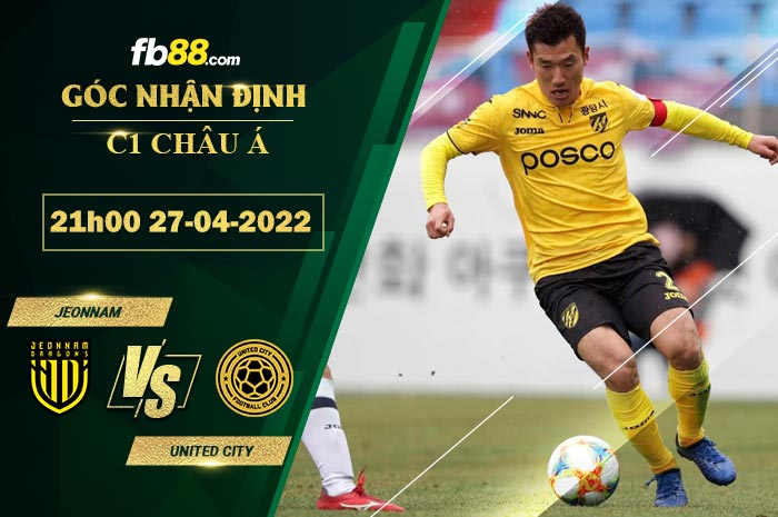 Soi kèo Jeonnam vs United City 21h00 ngày 27/4/2022