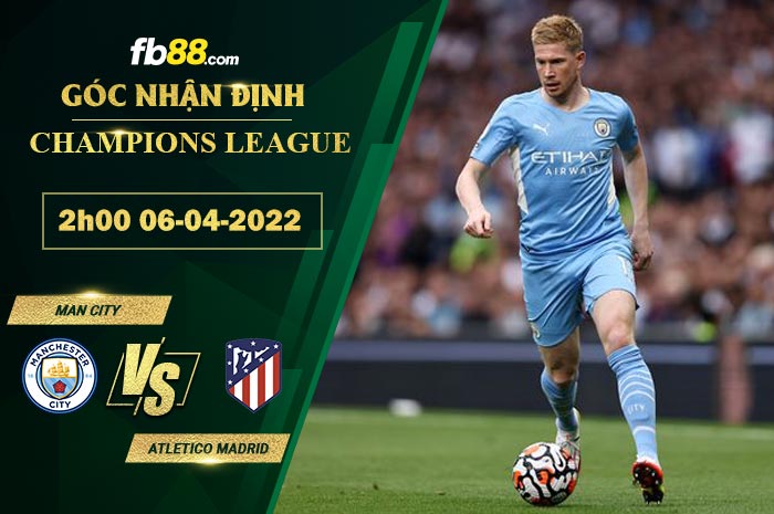 Fb88 soi kèo trận đấu Man City vs Atletico Madrid