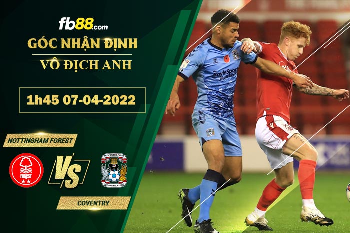 Fb88 soi kèo trận đấu Nottingham Forest vs Coventry