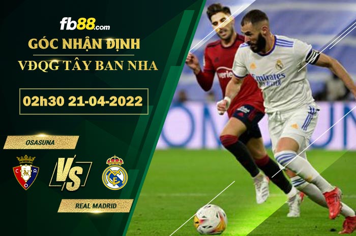 Fb88 soi kèo trận đấu Osasuna vs Real Madrid