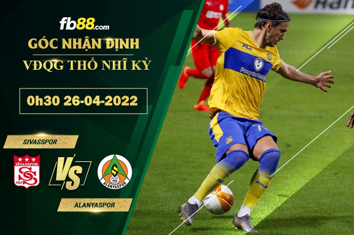 Fb88 bảng kèo trận đấu Sivasspor vs Alanyaspor