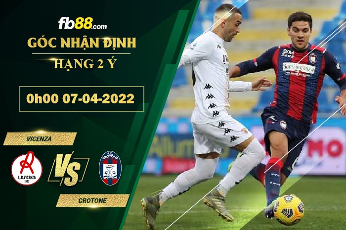 Fb88 soi kèo trận đấu Vicenza vs Crotone