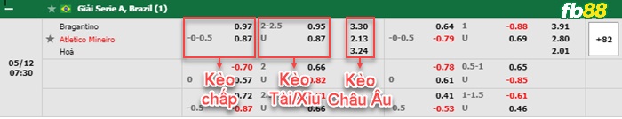 Fb88 bảng kèo trận đấu  Bragantino vs Atletico Mineiro