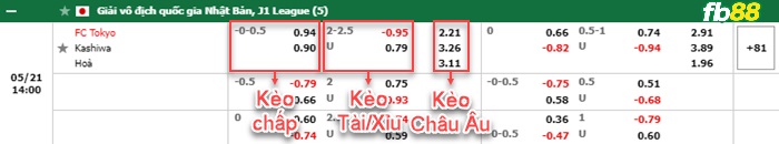 Fb88 bảng kèo trận đấu FC Tokyo vs Kashiwa Reysol