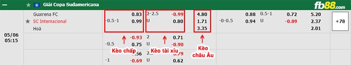 fb88-bảng kèo trận đấu Guairena vs Internacional