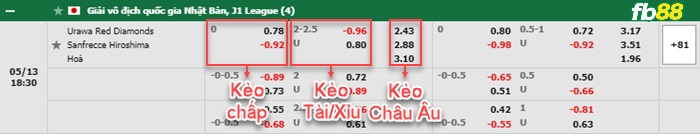 Fb88 bảng kèo trận đấu Urawa Red vs Sanfrecce Hiroshima