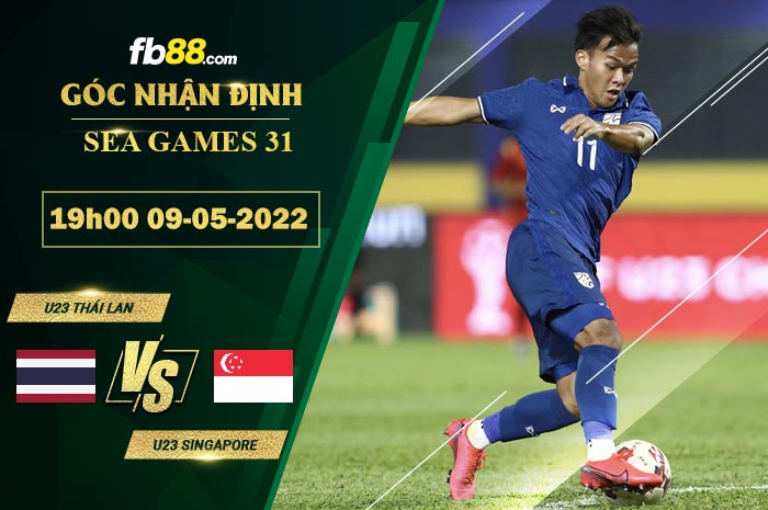 Soi kèo U23 Thái Lan vs U23 Singapore 19h00 ngày 9/5/2022