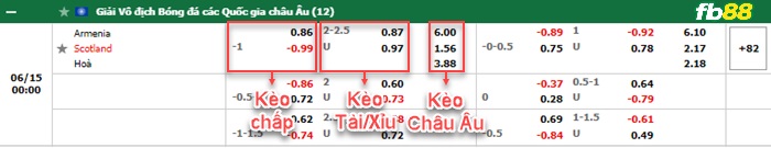 Fb88 bảng kèo trận đấu Armenia vs Scotland