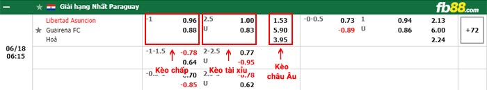 fb88-bảng kèo trận đấu Club Libertad vs Guairena