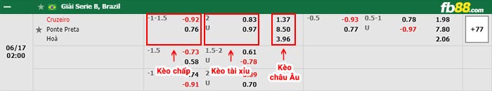 fb88-bảng kèo trận đấu Cruzeiro vs Ponte Preta