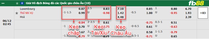 Fb88 bảng kèo trận đấu Luxembourg vs Thổ Nhĩ Kỳ