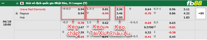 Fb88 bảng kèo trận đấu Urawa Reds vs Nagoya Grampus