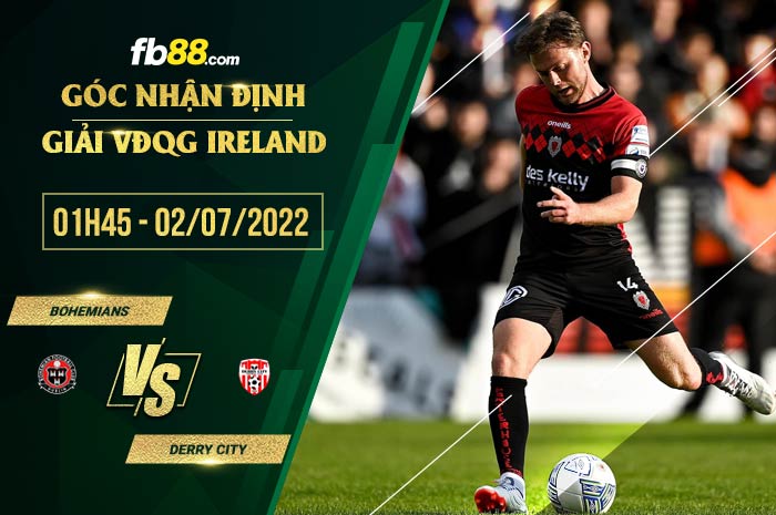 Soi kèo Bohemians vs Derry City 1h45 ngày 2/7/2022