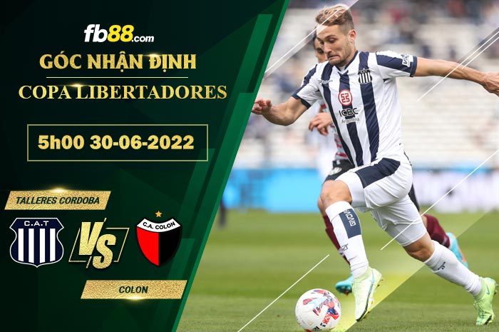 Soi kèo Talleres Cordoba vs Colon 5h00 ngày 30/6/2022