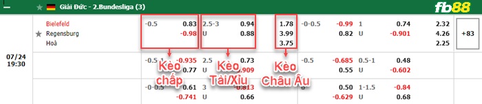 Fb88 bảng kèo trận đấu Bielefeld vs Jahn Regensburg