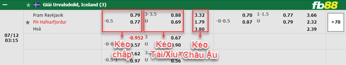 Fb88 bảng kèo trận đấu Fram Reykjavik vs Hafnarfjordur