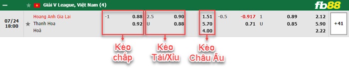 Fb88 bảng kèo trận đấu HAGL vs Thanh Hóa