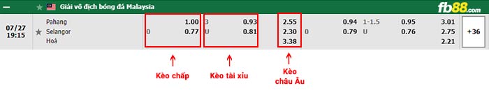 fb88-bảng kèo trận đấu Pahang vs Selangor