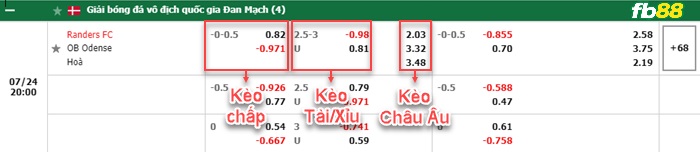 Fb88 bảng kèo trận đấu Randers vs Odense