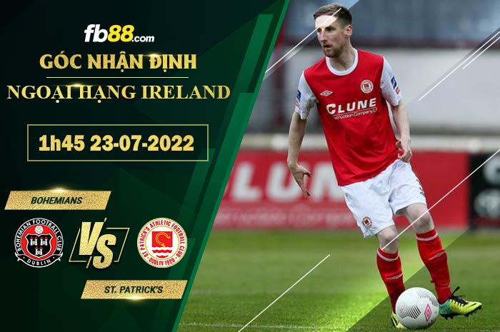 Soi kèo Bohemians vs St. Patrick's 1h45 ngày 23/7/2022