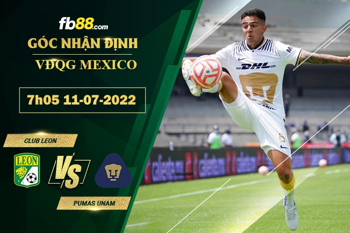 Fb88 soi kèo trận đấu Club Leon vs Pumas UNAM