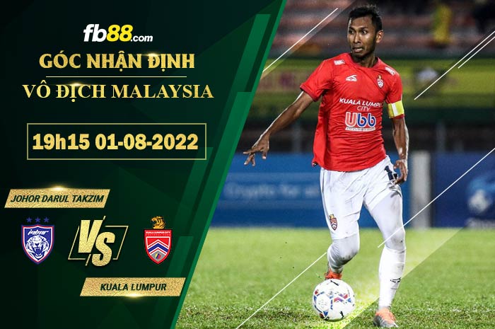 Soi kèo Johor Darul Takzim vs Kuala Lumpur 19h15 ngày 1/8/2022