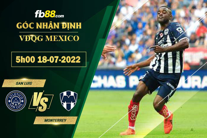 Fb88 soi kèo trận đấu San Luis vs Monterrey