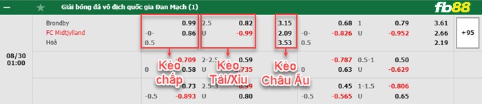 Fb88 bảng kèo trận đấu Brondby vs Midtjylland