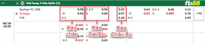 Fb88 bảng kèo trận đấu Bucheon vs Gwangju