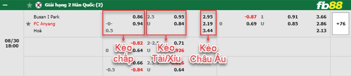 Fb88 bảng kèo trận đấu Busan I'Park vs Anyang