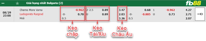 Fb88 bảng kèo trận đấu Cherno More vs Ludogorets