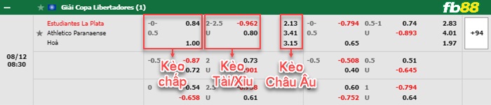 Fb88 bảng kèo trận đấu Estudiantes vs Atletico Paranaense