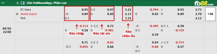 fb88-bảng kèo trận đấu Haka vs Honka