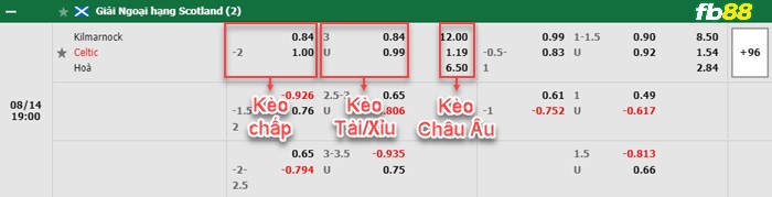 Fb88 bảng kèo trận đấu Kilmarnock vs Celtic