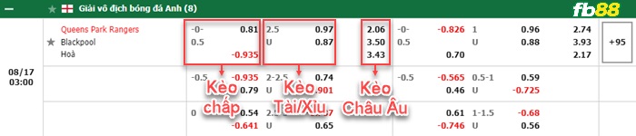 Fb88 bảng kèo trận đấu QPR vs Blackpool