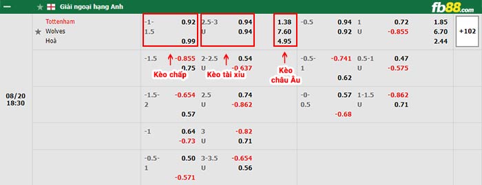 fb88-bảng kèo trận đấu Tottenham vs Wolves