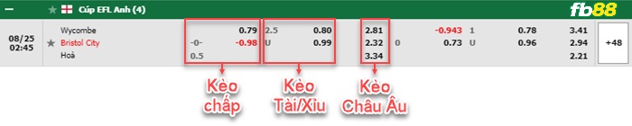 Fb88 bảng kèo trận đấu Wycombe vs Bristol City