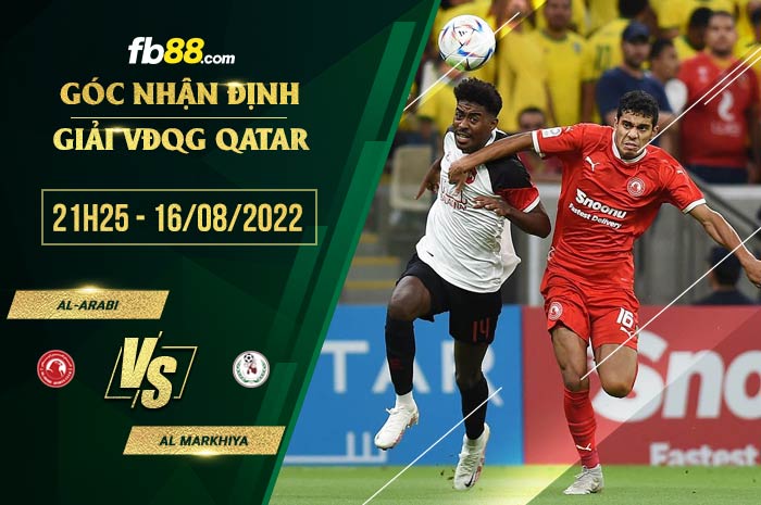 Soi kèo Al-Arabi vs Al Markhiya 21h15 ngày 16/8/2022