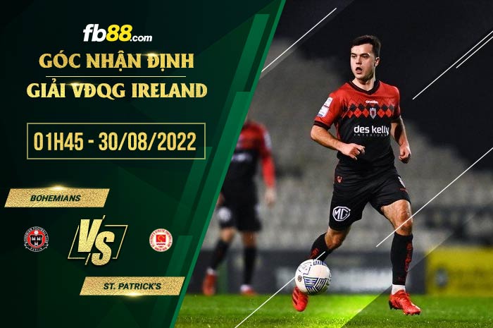 Soi kèo Bohemians vs St. Patrick's 1h45 ngày 30/8/2022