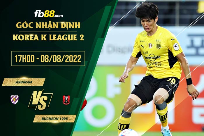 Soi kèo Jeonnam vs Bucheon 17h00 ngày 8/8/2022