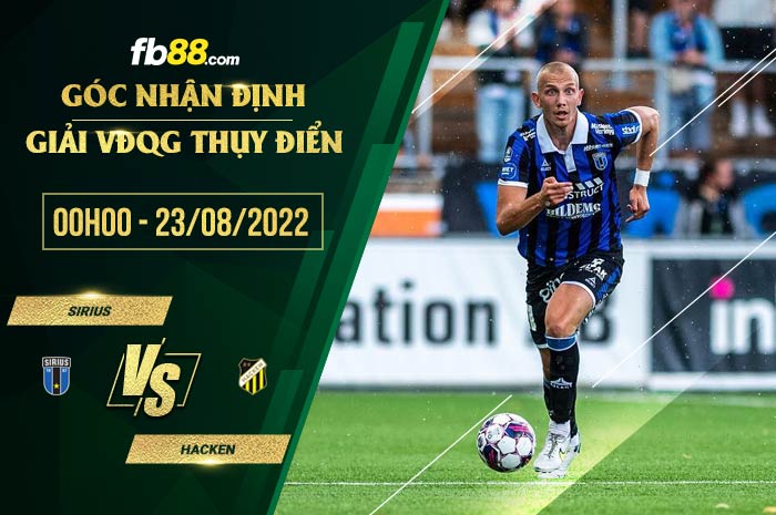 Soi kèo Sirius vs Hacken 0h00 ngày 23/8/2022