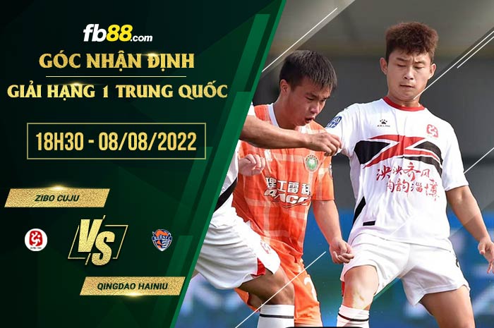 Soi kèo Zibo Cuju vs Qingdao Hainiu 18h30 ngày 8/8/2022