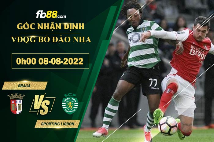 Fb88 soi kèo trận đấu Braga vs Sporting Lisbon