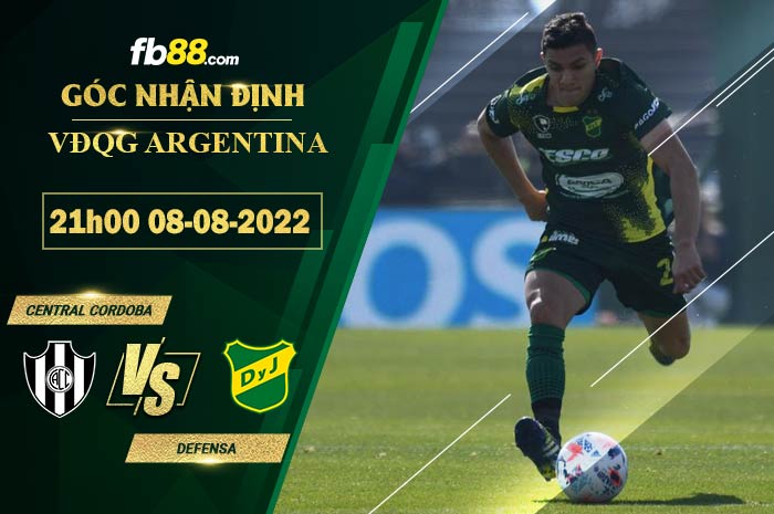 Soi kèo Central Cordoba vs Defensa 21h00 ngày 8/8/20202