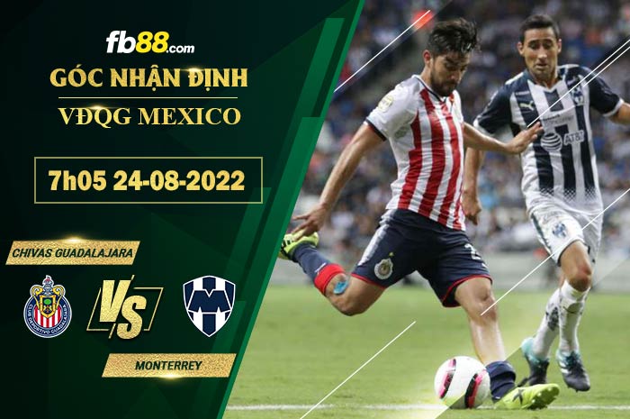 Soi kèo Chivas Guadalajara vs Monterrey 7h05 ngày 24/8/2022