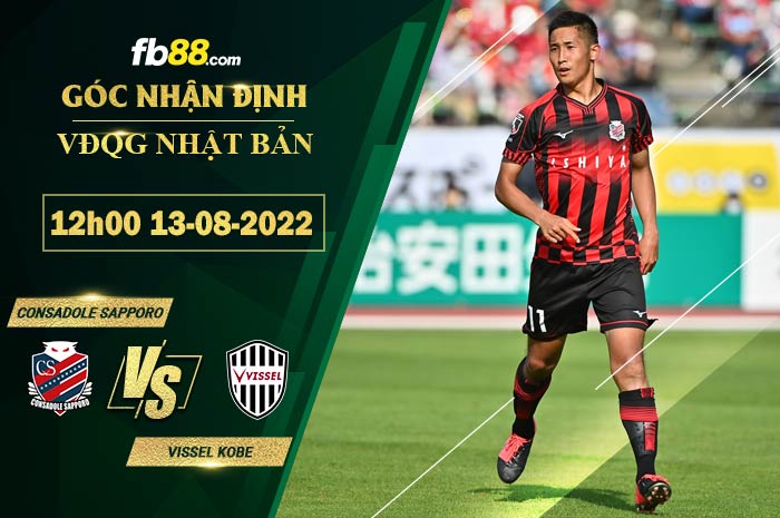 Fb88 soi kèo trận đấu Consadole Sapporo vs Vissel Kobe