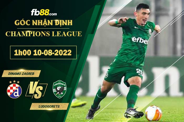 Soi kèo Dinamo Zagreb vs Ludogorets 1h00 ngày 10/8/2022